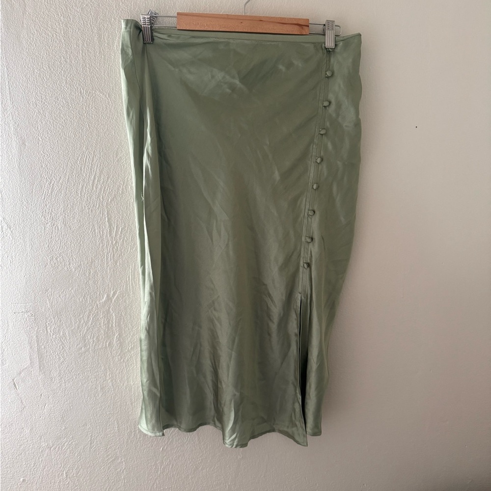 Soft Green Silk Skirt